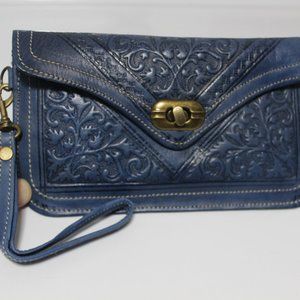 Bleu Small Moroccan Handmade Clutch Wallet Purse